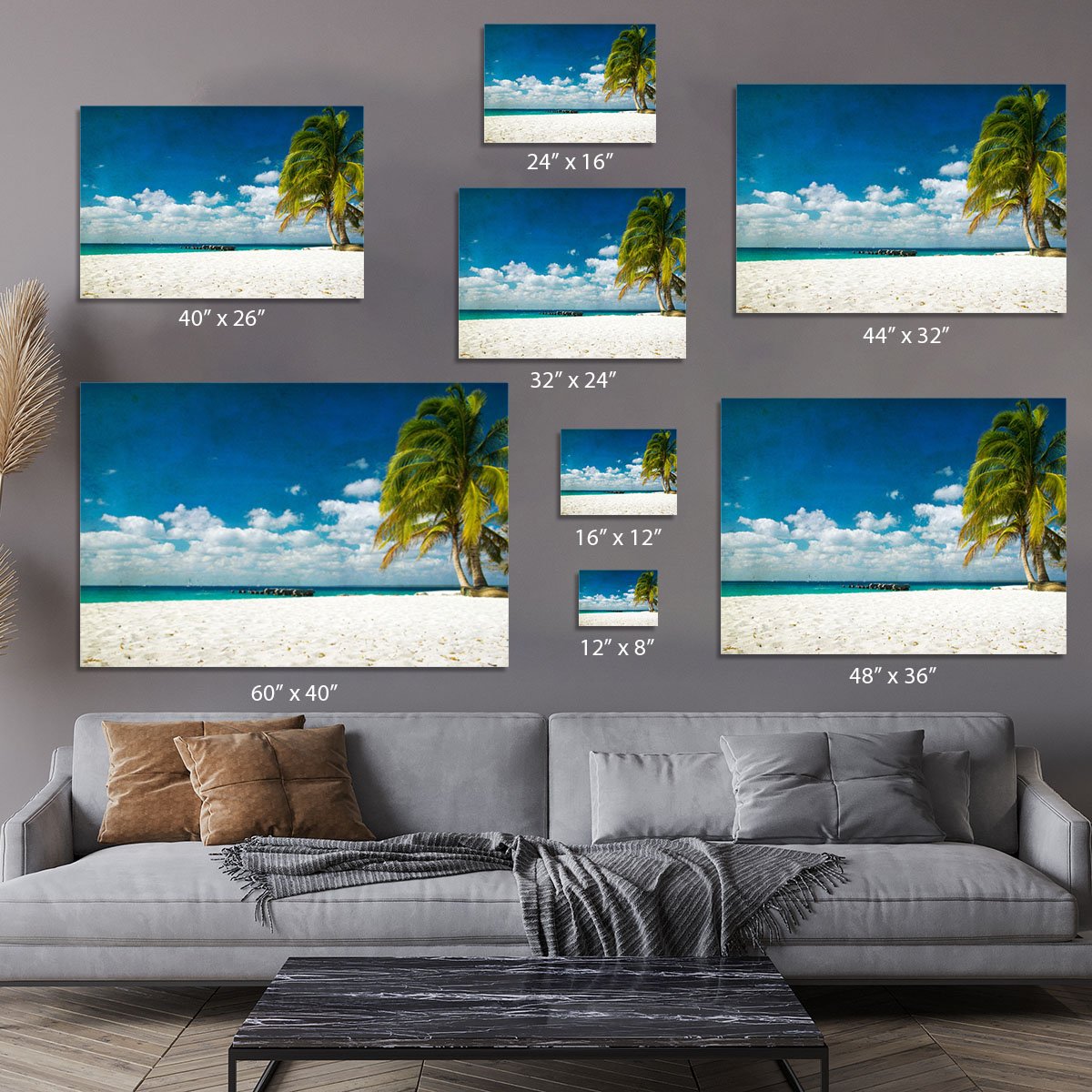 tropical beach Canvas Print or Poster