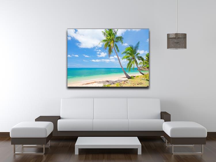tropical beach with coconut palm Canvas Print or Poster - Canvas Art Rocks - 4