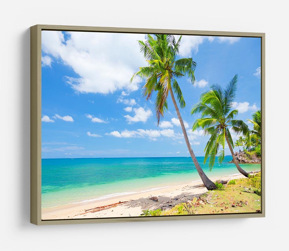 tropical beach with coconut palm HD Metal Print - Canvas Art Rocks - 8
