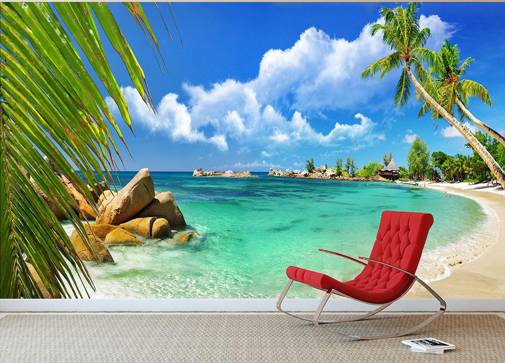 tropical paradise Wall Mural Wallpaper - Canvas Art Rocks - 2