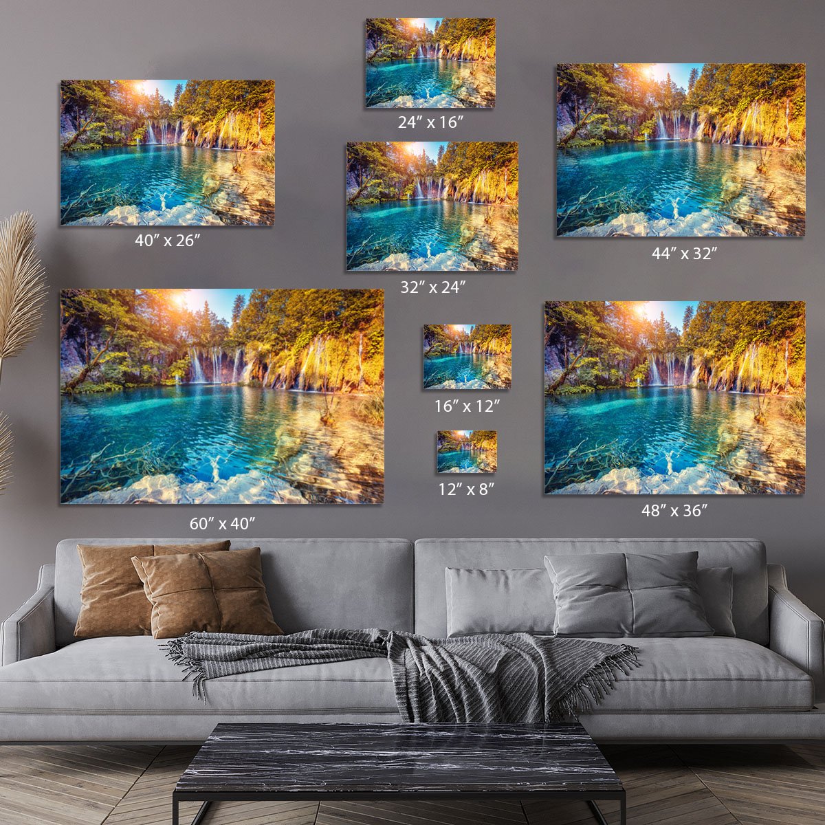 turquoise water and sunny beams Canvas Print or Poster