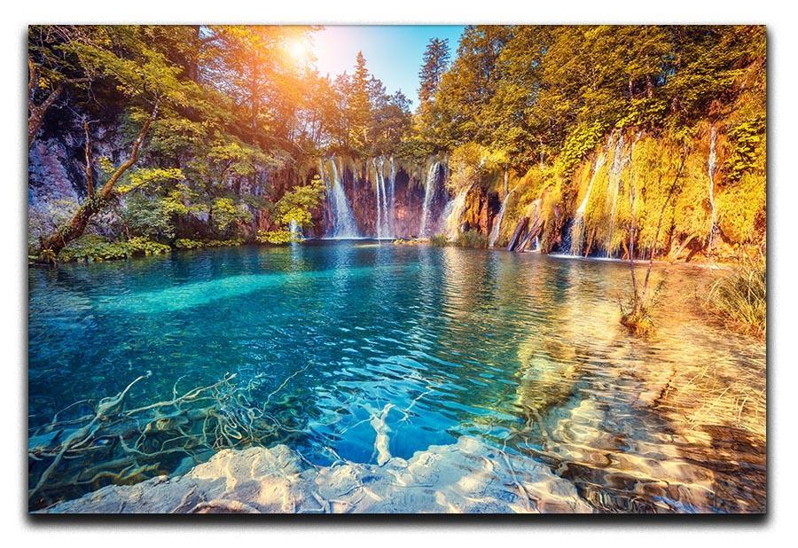 turquoise water and sunny beams Canvas Print or Poster  - Canvas Art Rocks - 1