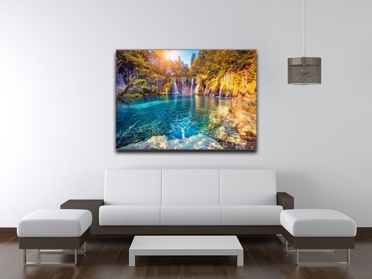 turquoise water and sunny beams Canvas Print or Poster - Canvas Art Rocks - 4