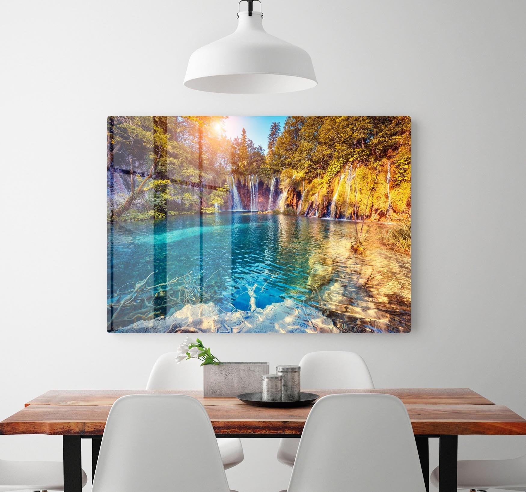 turquoise water and sunny beams HD Metal Print