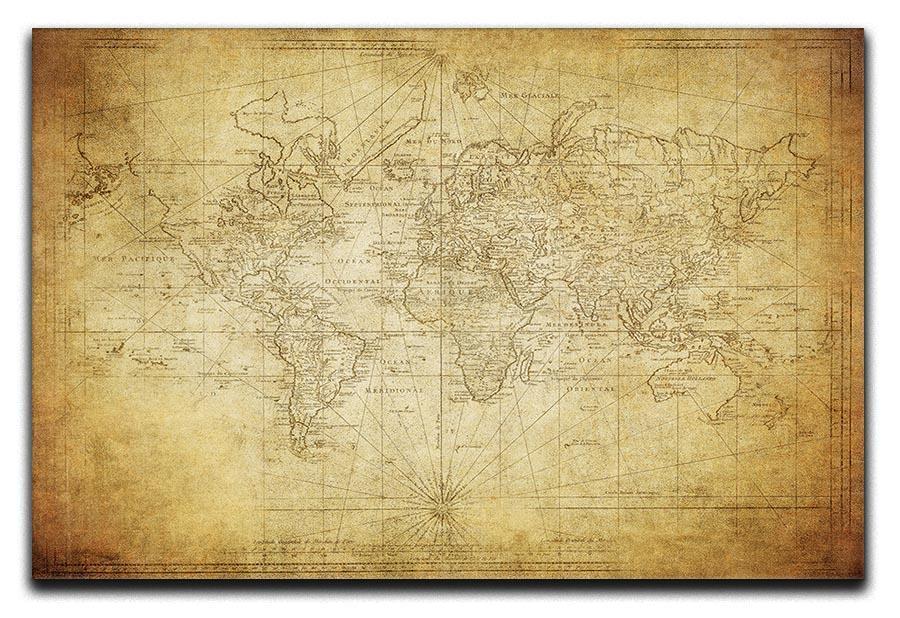vintage map of the world 1778 Canvas Print or Poster  - Canvas Art Rocks - 1