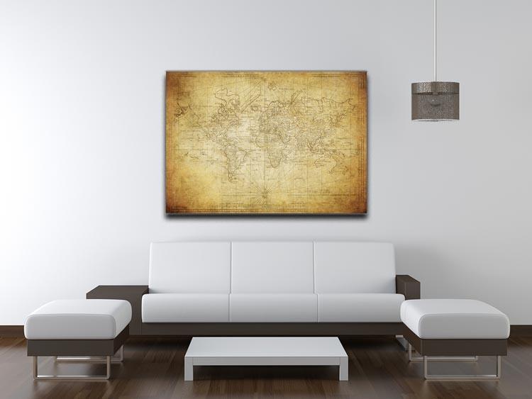 vintage map of the world 1778 Canvas Print or Poster - Canvas Art Rocks - 4