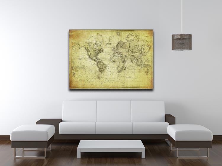 vintage map of the world 1831 Canvas Print or Poster - Canvas Art Rocks - 4