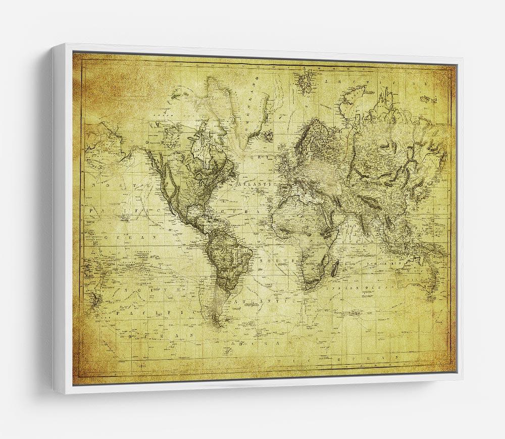 vintage map of the world 1831 HD Metal Print