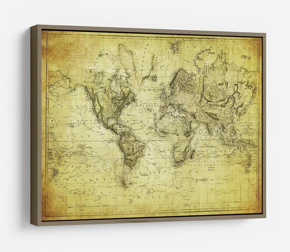 vintage map of the world 1831 HD Metal Print