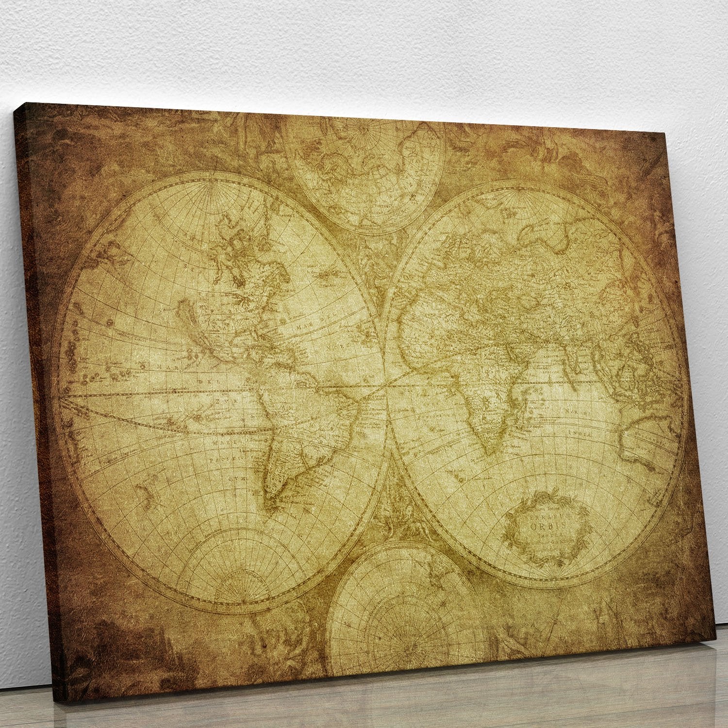 vintage map of the world Canvas Print or Poster