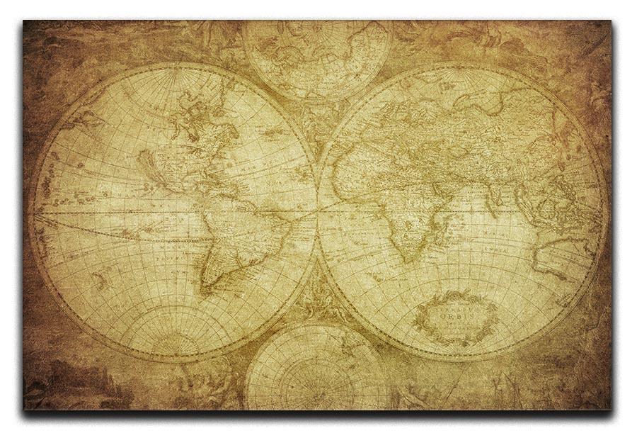 vintage map of the world Canvas Print or Poster  - Canvas Art Rocks - 1