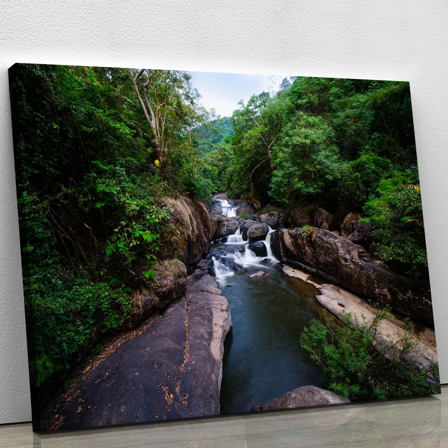 water fall in the forest Canvas Print or Poster