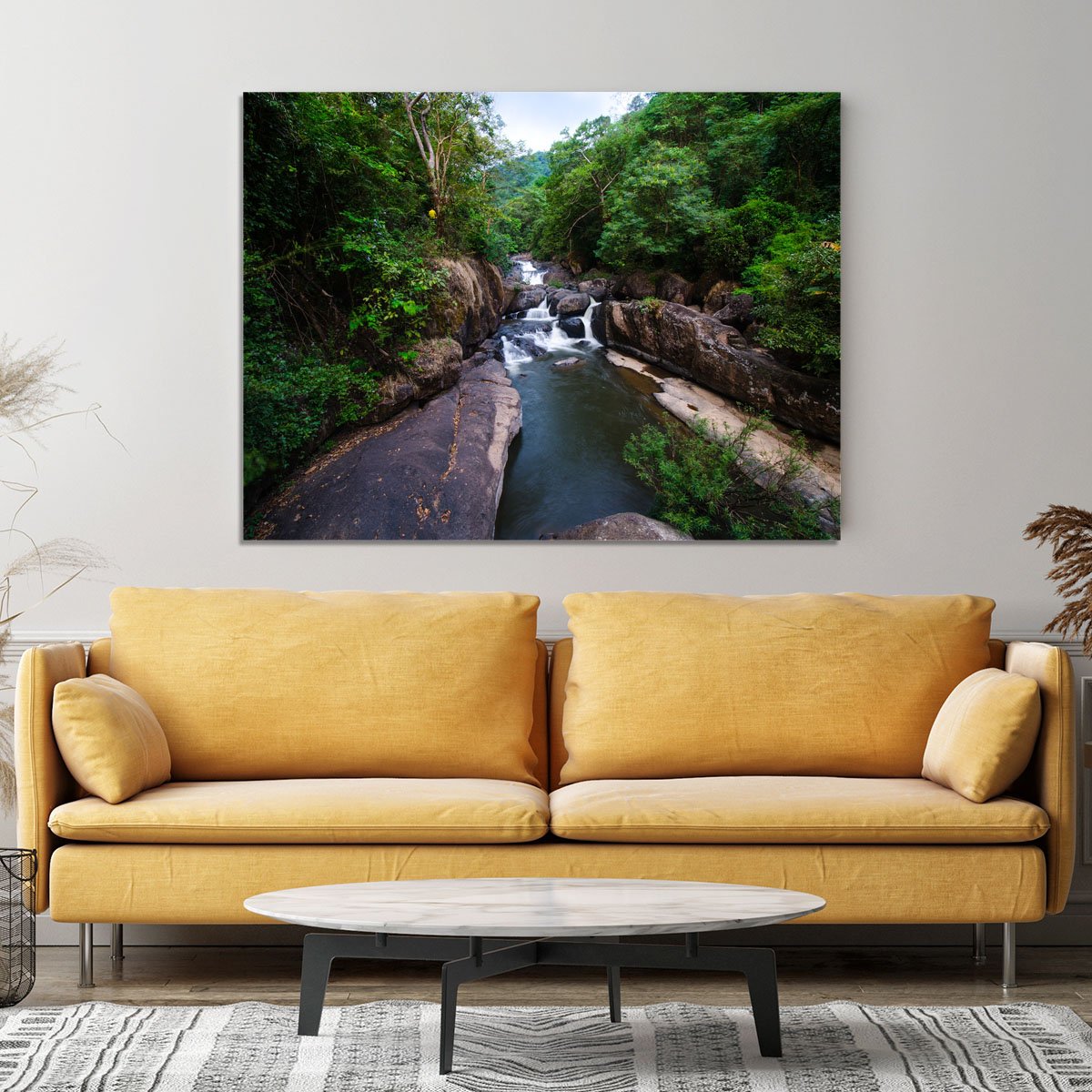 water fall in the forest Canvas Print or Poster