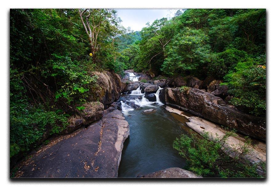 water fall in the forest Canvas Print or Poster  - Canvas Art Rocks - 1
