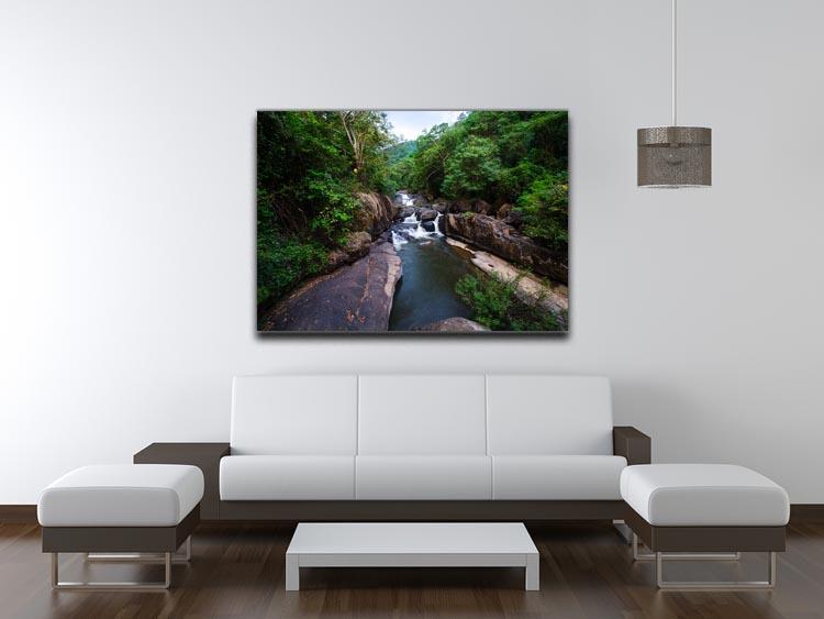 water fall in the forest Canvas Print or Poster - Canvas Art Rocks - 4