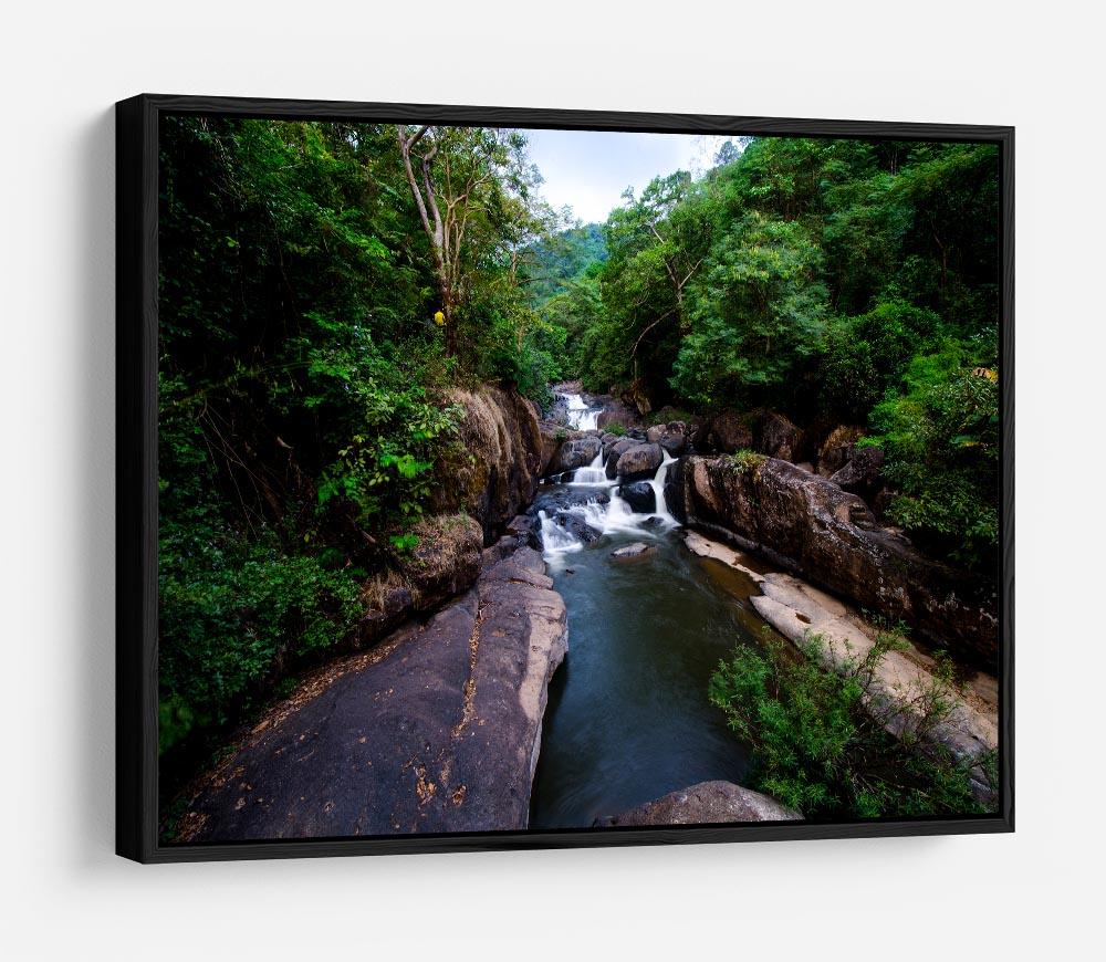 water fall in the forest HD Metal Print