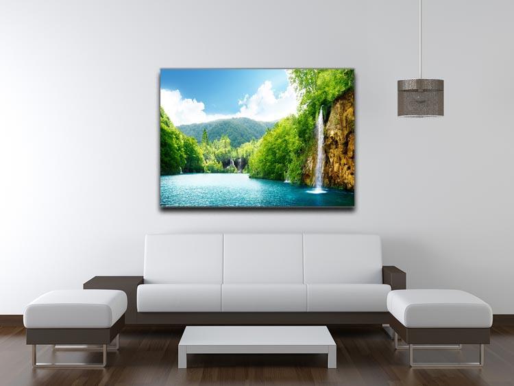 waterfall in deep forest Canvas Print or Poster - Canvas Art Rocks - 4