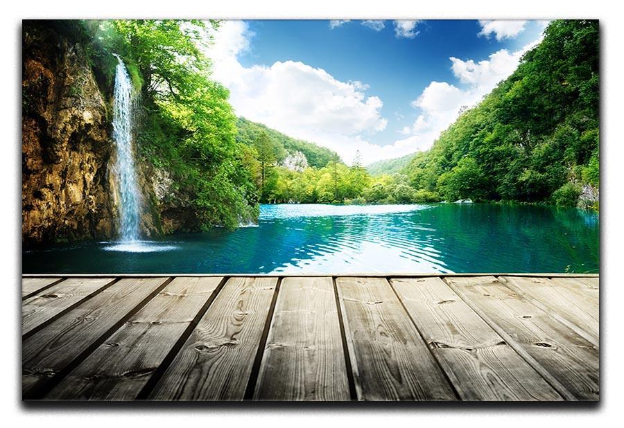 waterfall in deep forest of croatia Canvas Print or Poster  - Canvas Art Rocks - 1