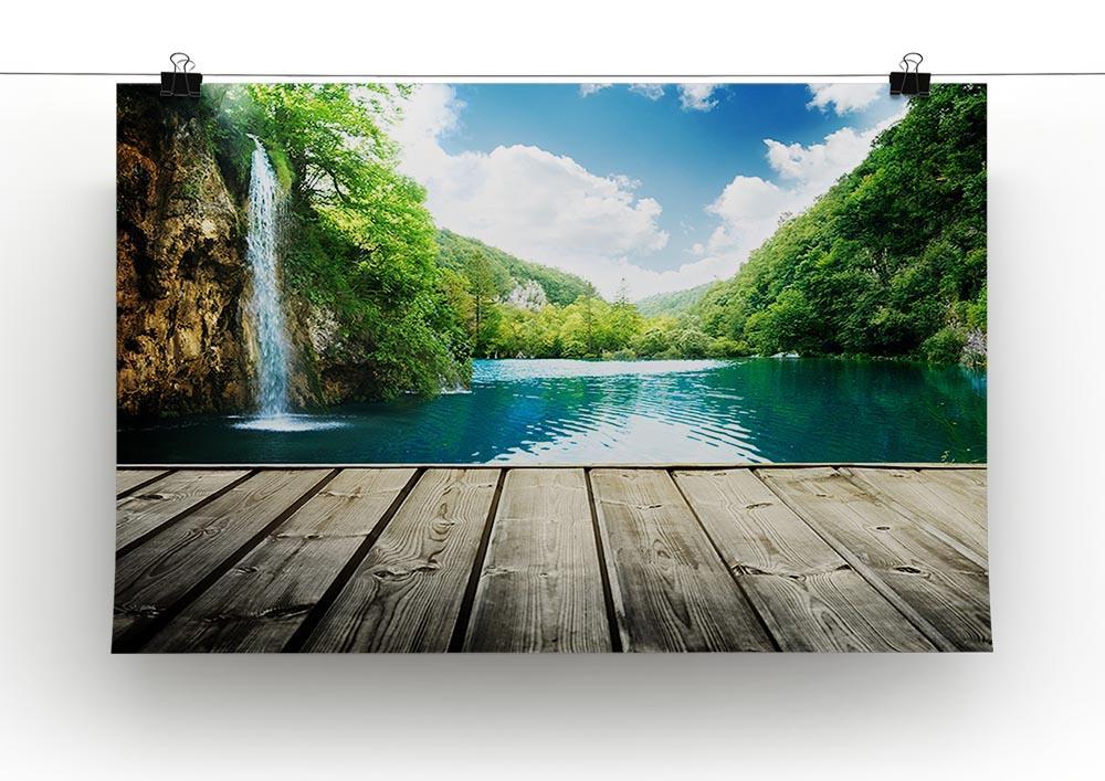 waterfall in deep forest of croatia Canvas Print or Poster - Canvas Art Rocks - 2