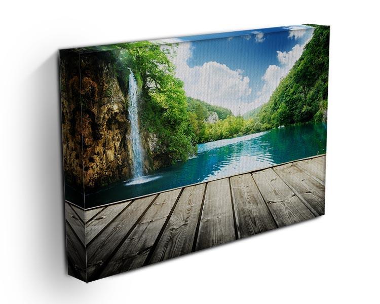 waterfall in deep forest of croatia Canvas Print or Poster - Canvas Art Rocks - 3