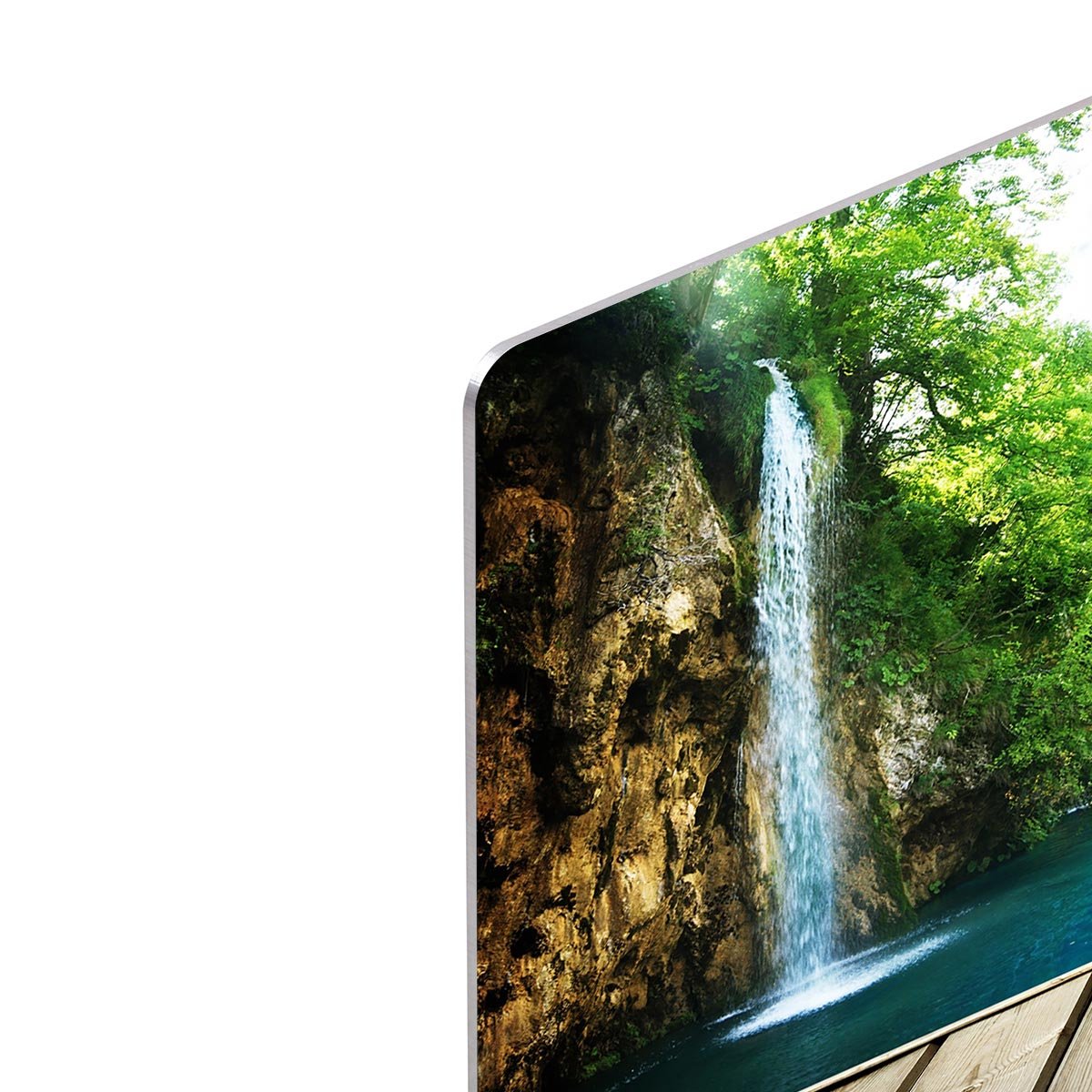 waterfall in deep forest of croatia HD Metal Print