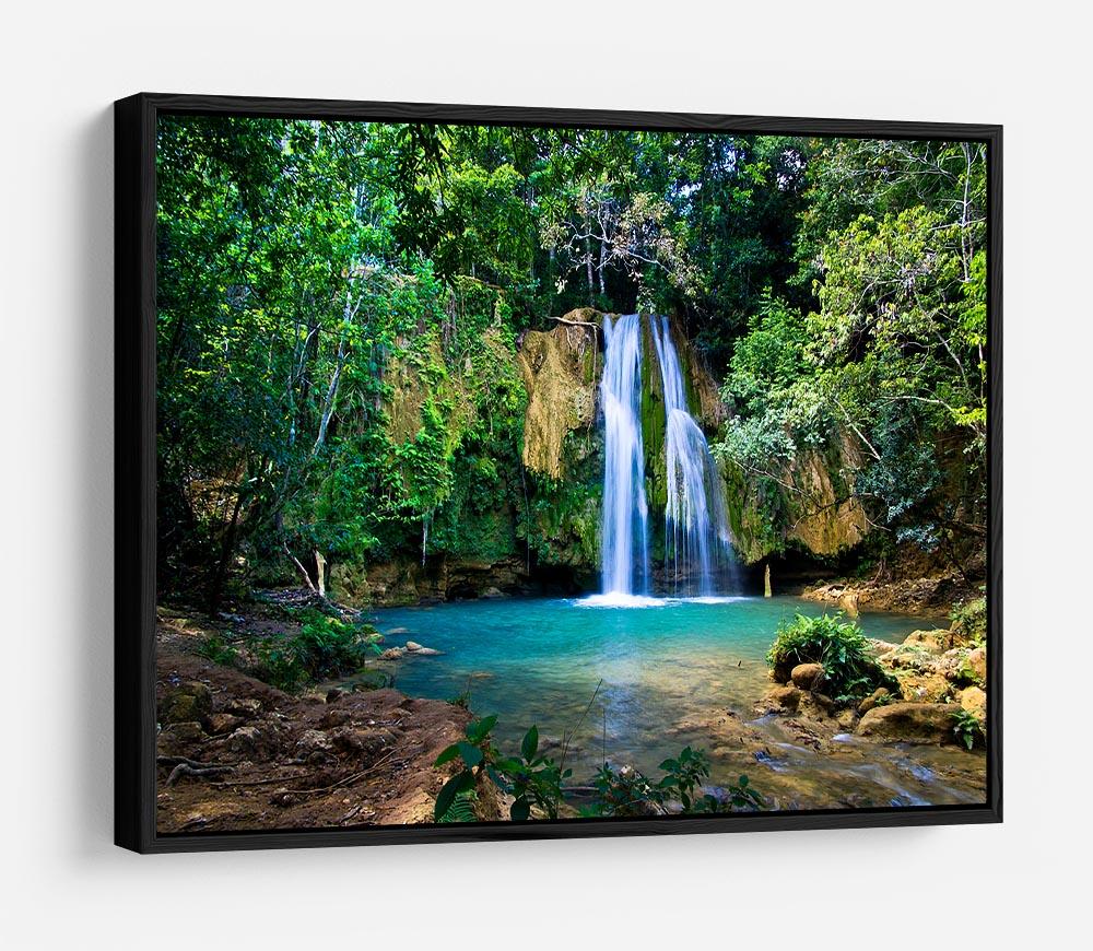 waterfall in deep green forest HD Metal Print - Canvas Art Rocks - 6