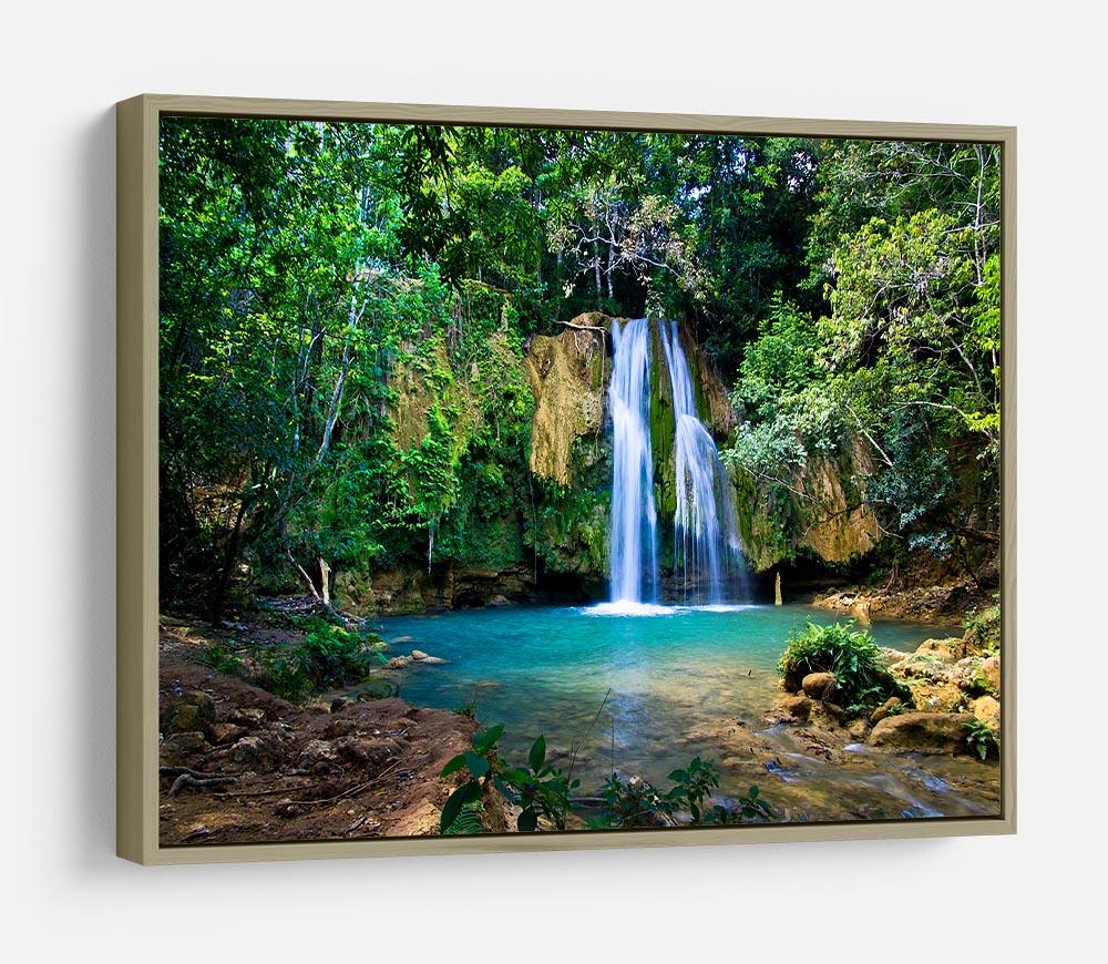 waterfall in deep green forest HD Metal Print - Canvas Art Rocks - 8