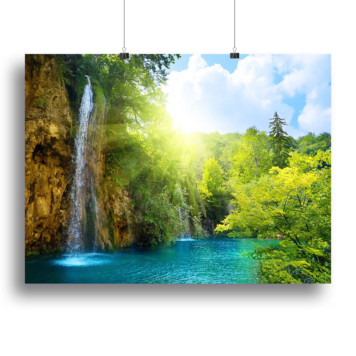 waterfalls in deep forest Canvas Print or Poster