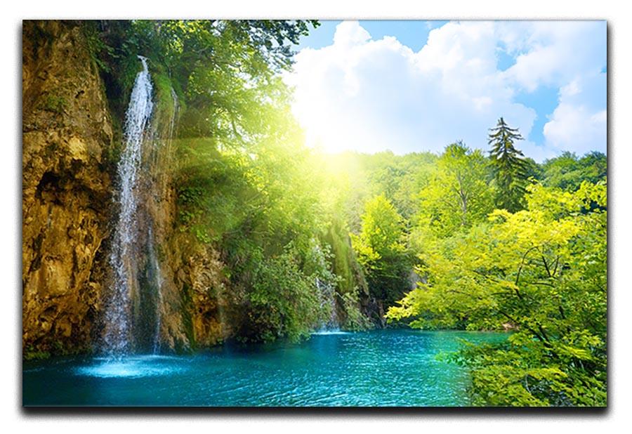 waterfalls in deep forest Canvas Print or Poster - Canvas Art Rocks - 1