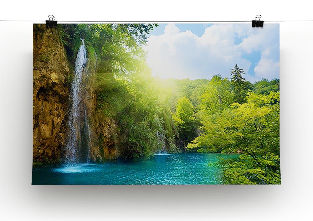 waterfalls in deep forest Canvas Print or Poster - Canvas Art Rocks - 2