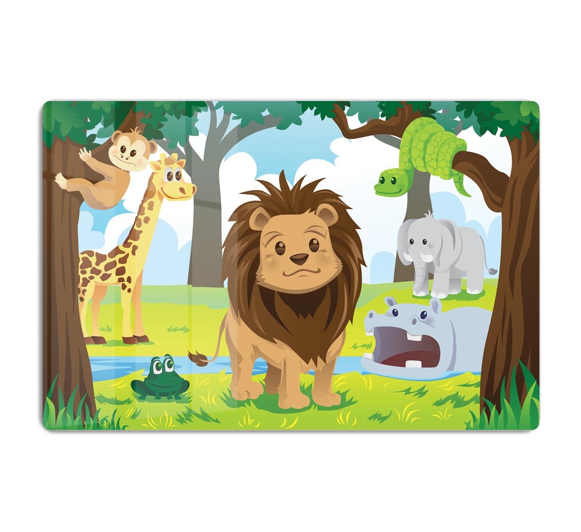 wild jungle animals in the animal kingdom HD Metal Print - Canvas Art Rocks - 1