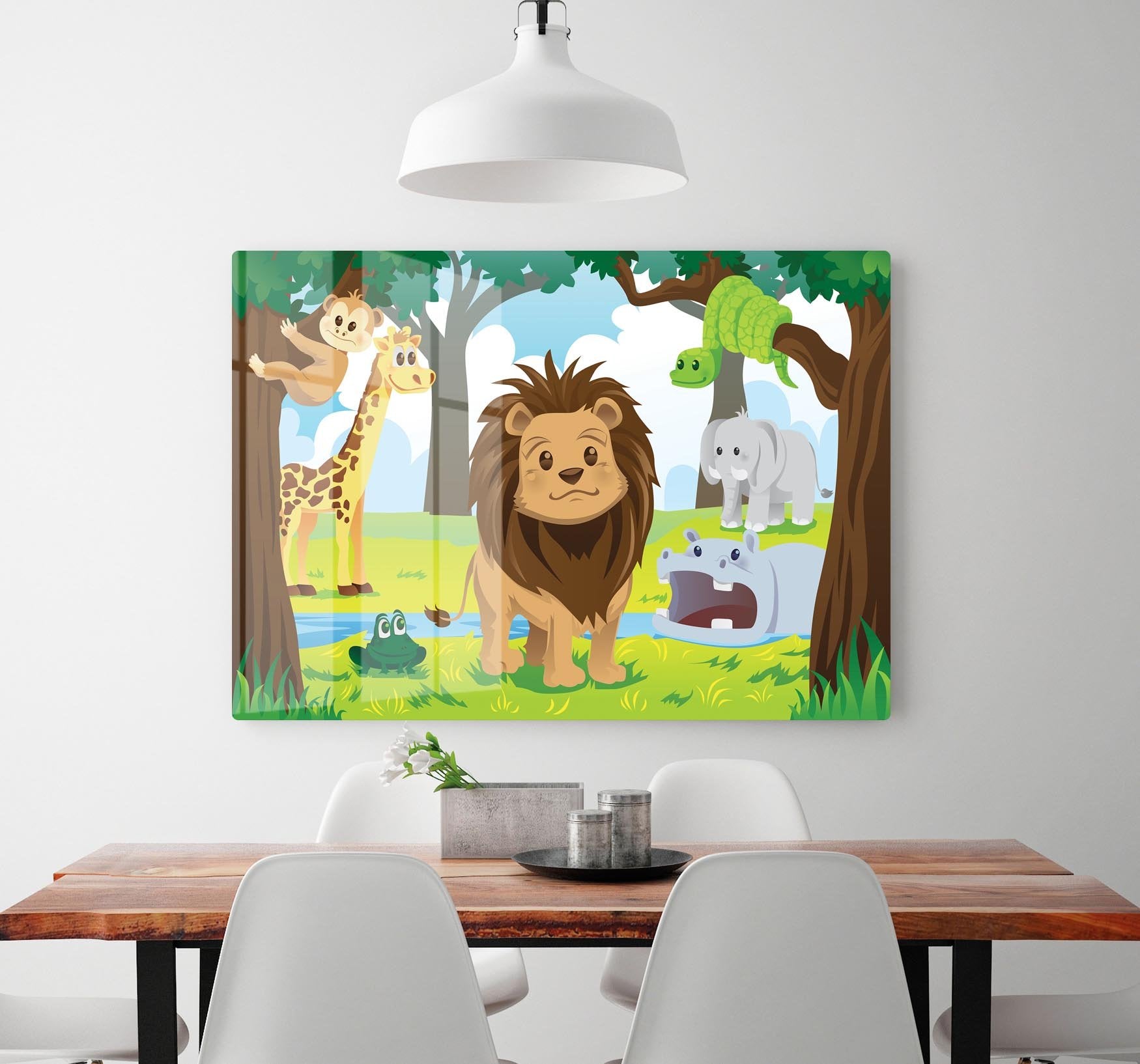 wild jungle animals in the animal kingdom HD Metal Print - Canvas Art Rocks - 2
