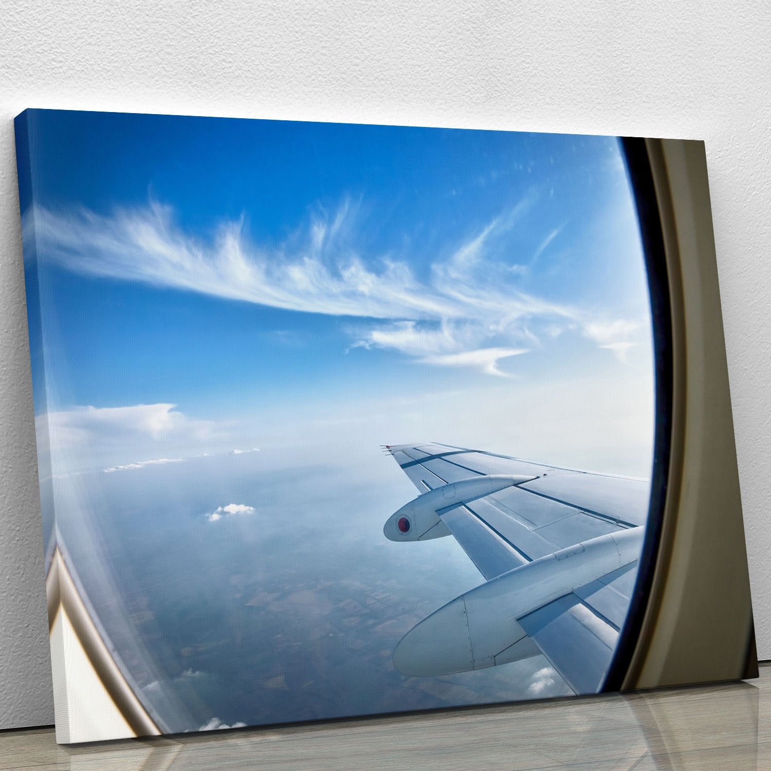 window aircraft during flight Canvas Print or Poster