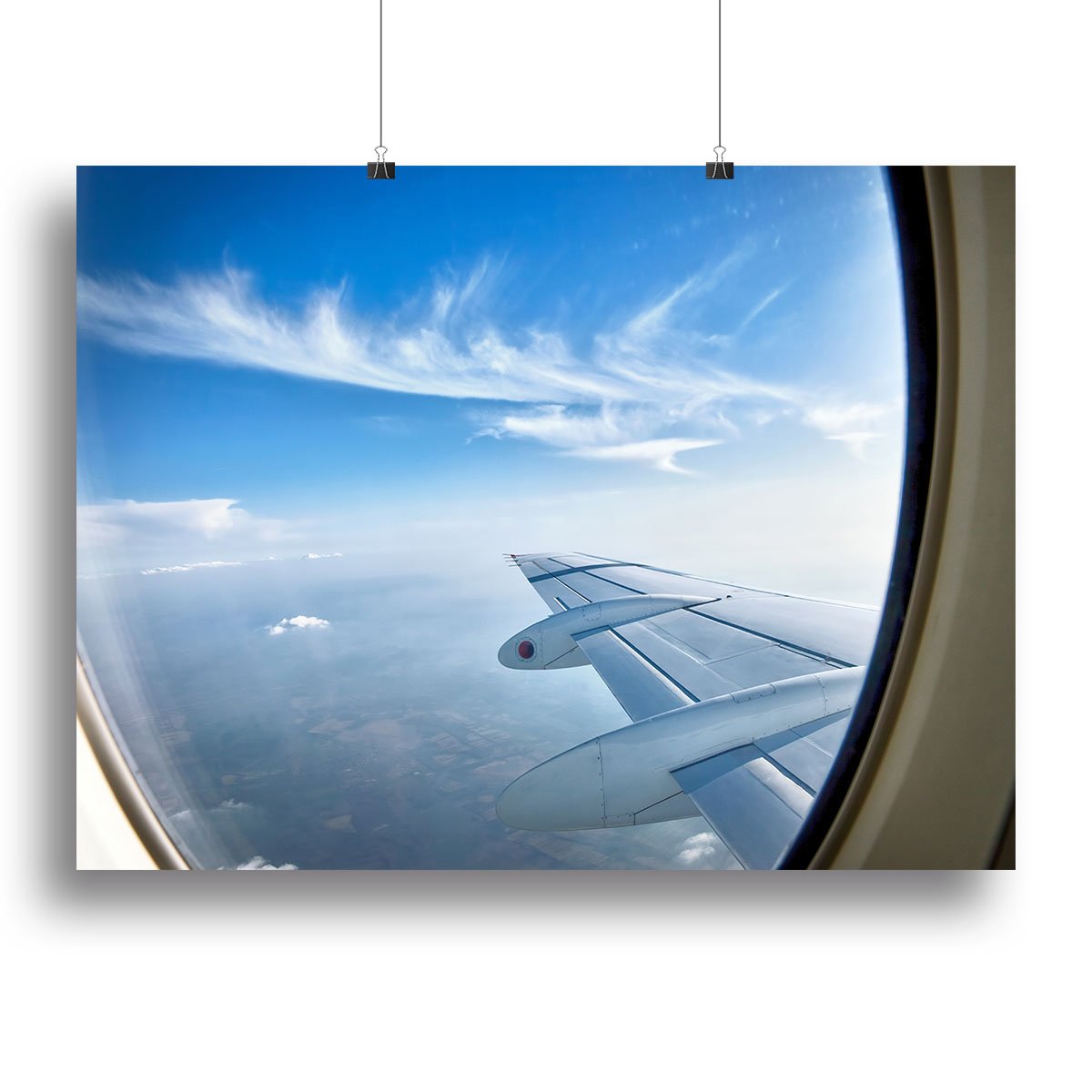 window aircraft during flight Canvas Print or Poster