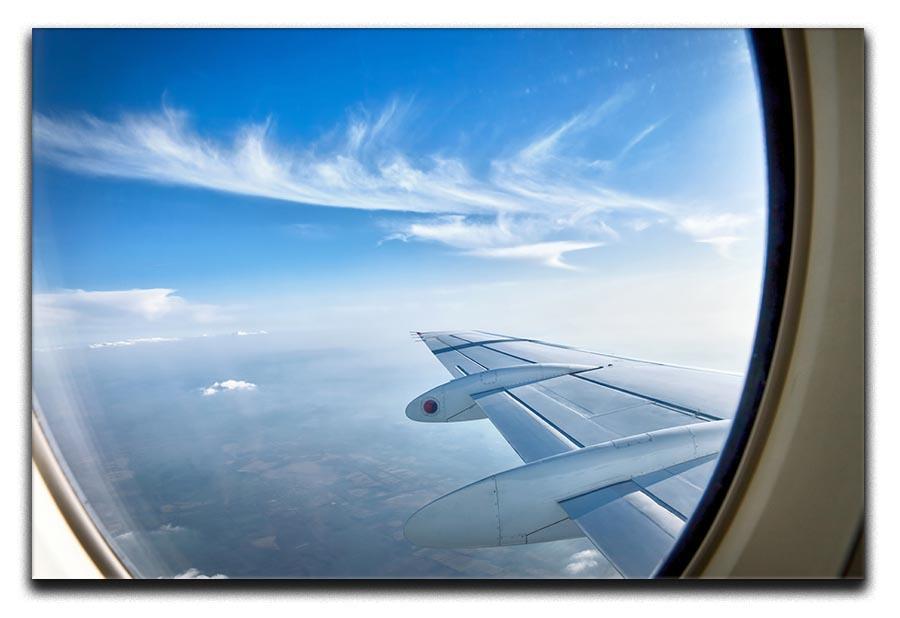 window aircraft during flight Canvas Print or Poster  - Canvas Art Rocks - 1