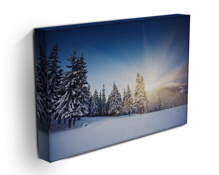 winter mountains landscape Canvas Print or Poster - Canvas Art Rocks - 3