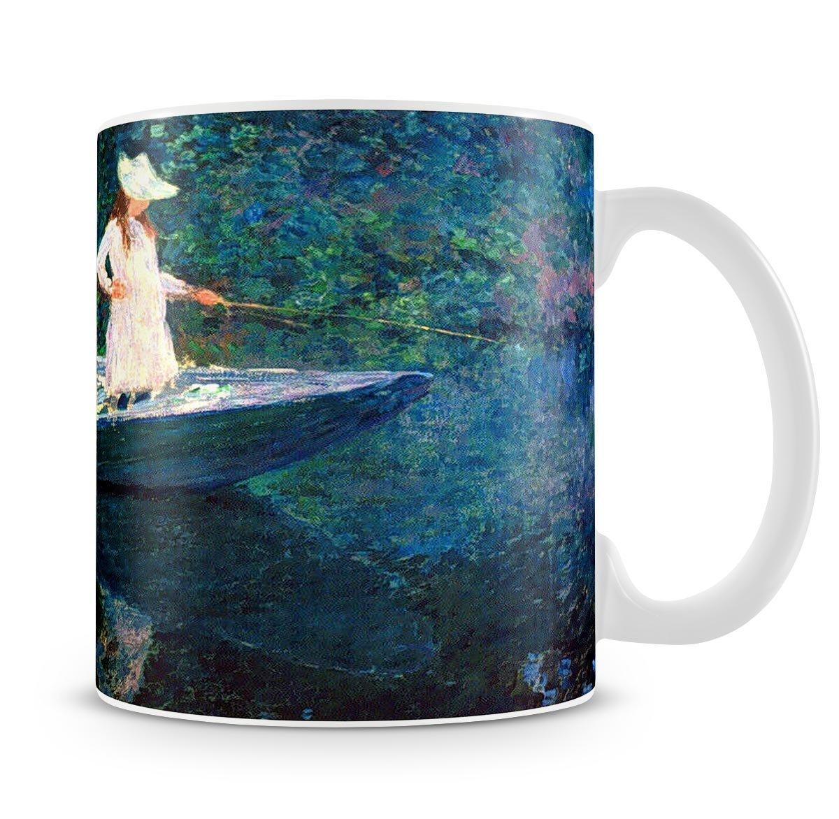 women fishing by Monet Mug - Canvas Art Rocks - 4