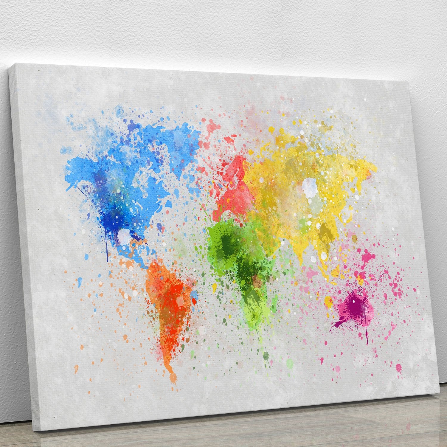 world map painting Canvas Print or Poster