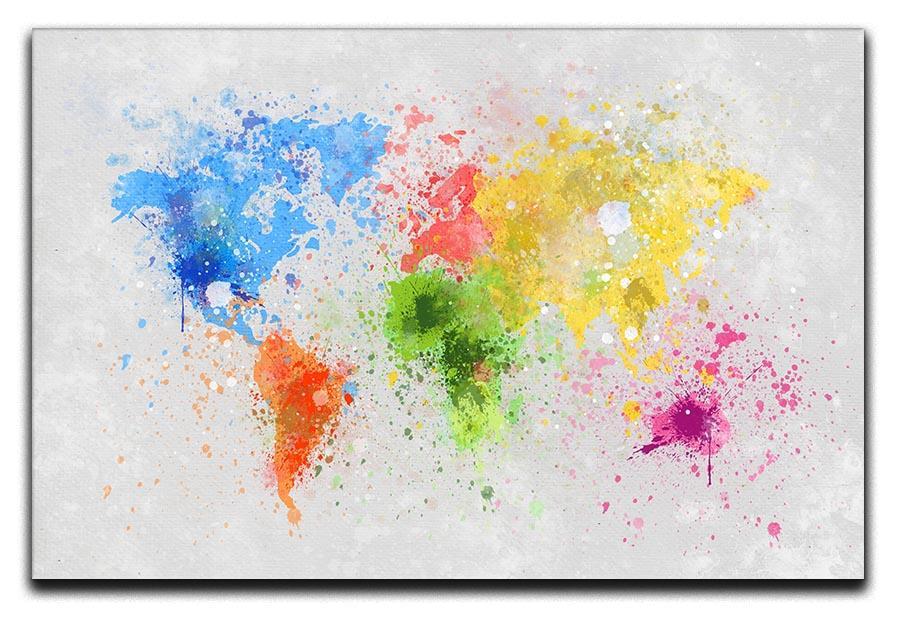 world map painting Canvas Print or Poster  - Canvas Art Rocks - 1