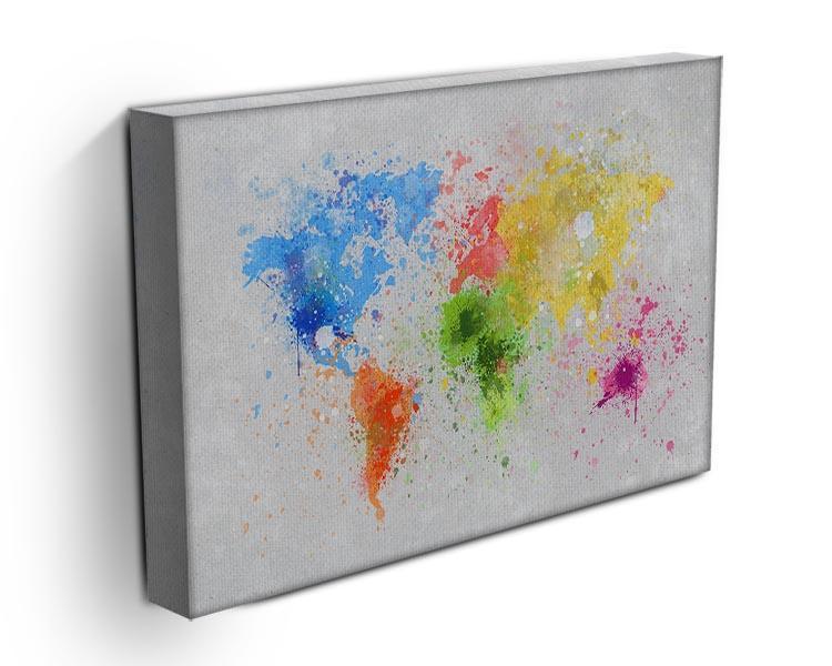 world map painting Canvas Print or Poster - Canvas Art Rocks - 3