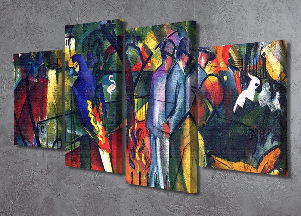 zoological gardens by Macke 4 Split Panel Canvas - Canvas Art Rocks - 2