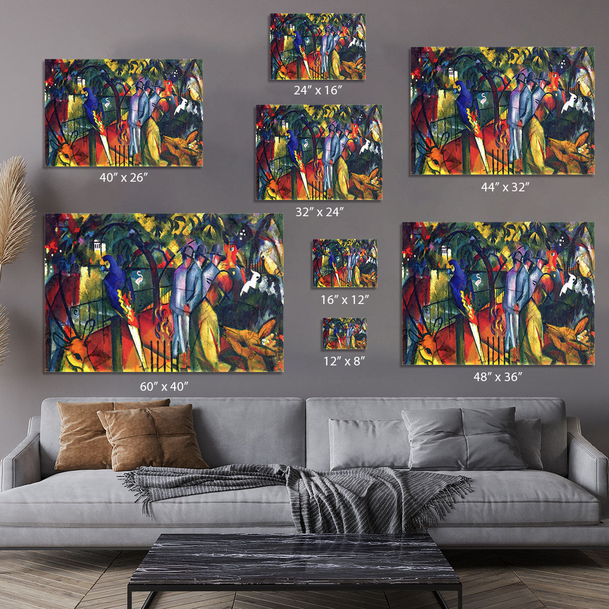 zoological gardens by Macke Canvas Print or Poster - Canvas Art Rocks - 7