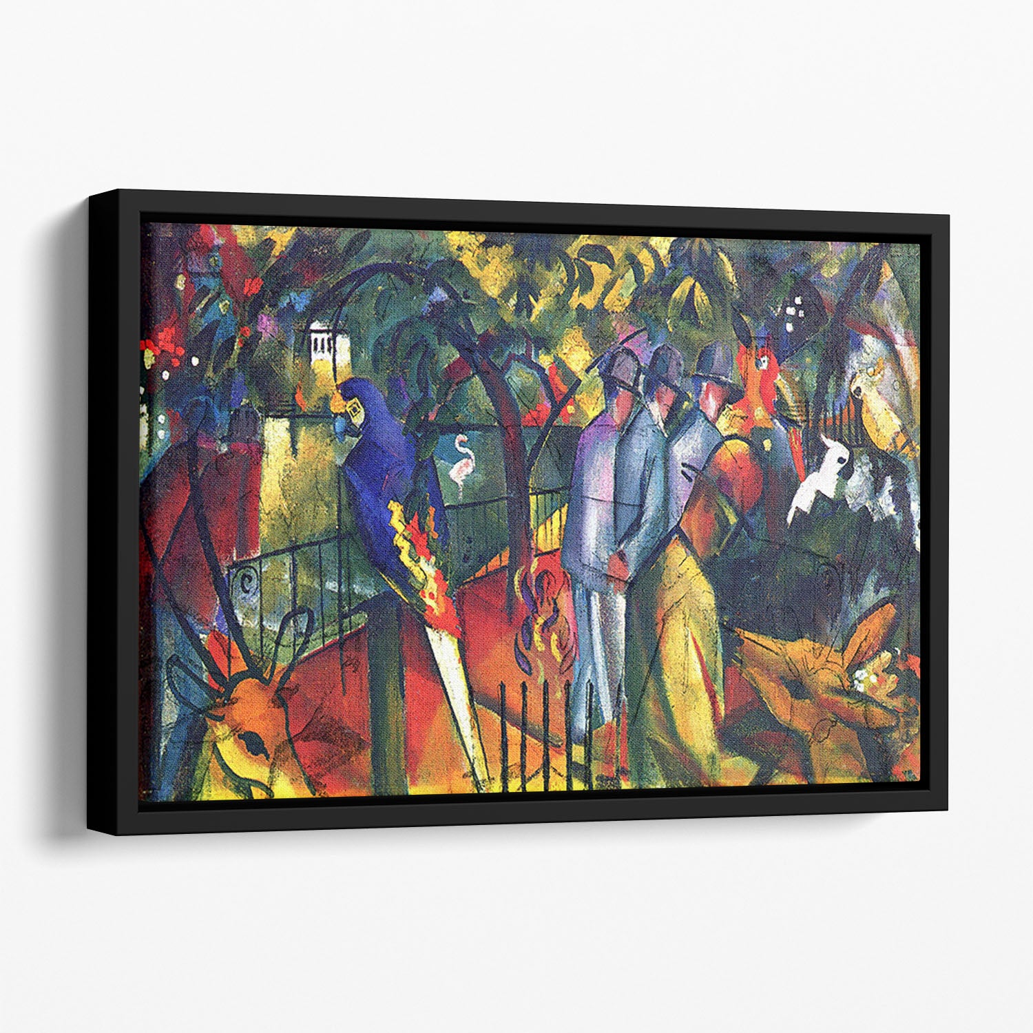 zoological gardens by Macke Floating Framed Canvas - Canvas Art Rocks - 1